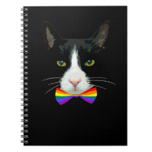 LGBT Gay Cat with Rainbow Bow Tie