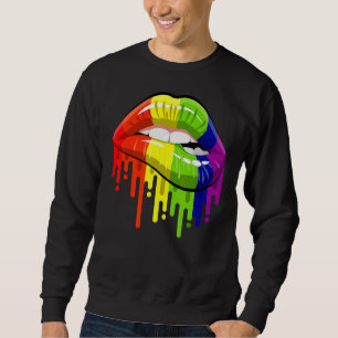 Lgbt Gay Homosexual Lesbian Rainbow Lips Pride Sweatshirt