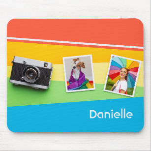 LGBT Gay Lesbian Modern Personalised Name Photo Mouse Pad