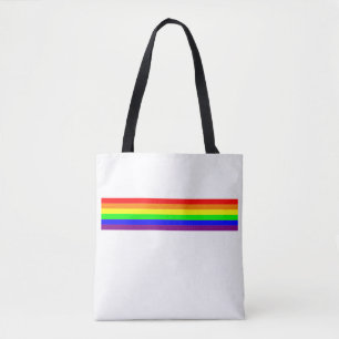 LGBT Gay Pride Basic 6 Colour Rainbow Tote Bag