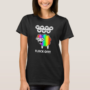 Lgbt Gay Pride Lgbtq Flock Off Rainbow Sheep T-Shirt