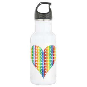 LGBT Gay Pride Month Celebration Rainbow Heart 532 Ml Water Bottle