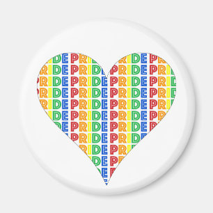 LGBT Gay Pride Month Celebration Rainbow Letters Magnet