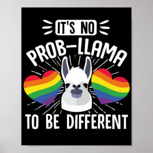 LGBT Gay Pride Month  Its No Probllama To Be Poster