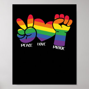 LGBT Gay Pride Month  Peace Love PRide Poster