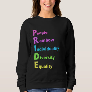 Lgbt Gay Pride Month Rainbow Font Equality Sweatshirt