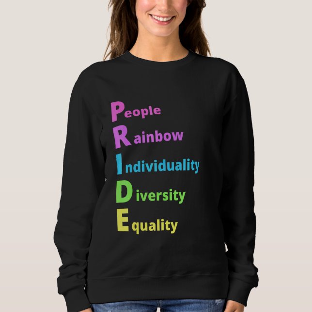 Lgbt Gay Pride Month Rainbow Font Equality Sweatshirt (Front)