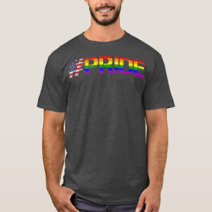 LGBT Gay Pride Month Rainbow USA Flag T-Shirt