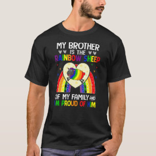 Lgbt Gay Pride My Brother Is Rainbow Sheep Of Fami T-Shirt