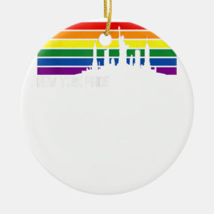 LGBT Gay Pride New York 2022 NYC Gay Pride Ceramic Ornament
