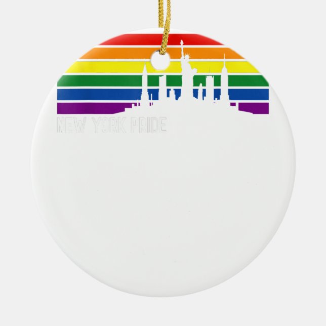 LGBT Gay Pride New York 2022 NYC Gay Pride  Ceramic Ornament (Front)
