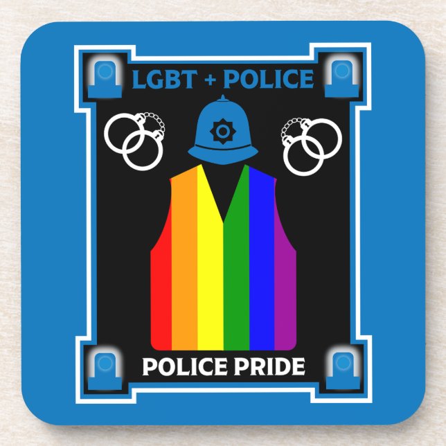  LGBT+ Gay Pride Police Coaster (Front)