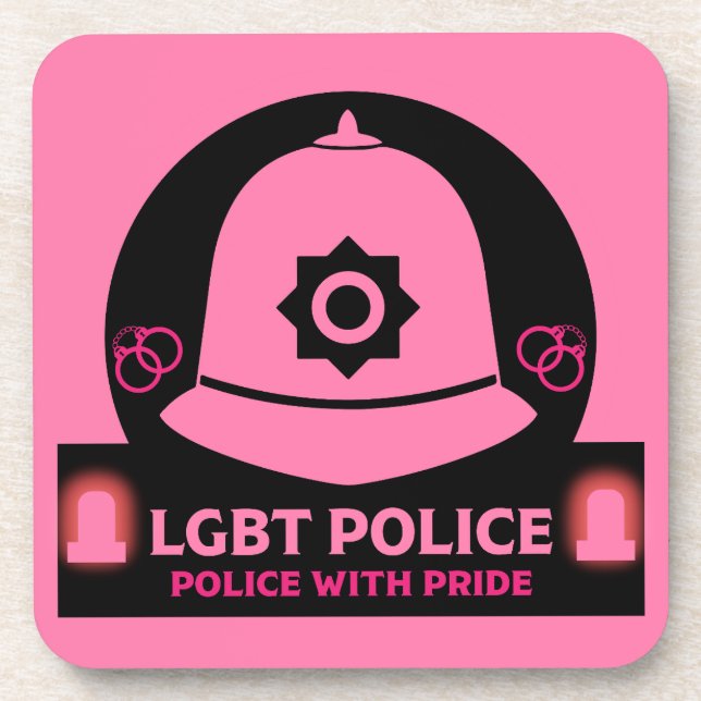  LGBT+ Gay Pride Police Coaster (Front)