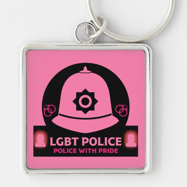  LGBT+ Gay Pride Police Key Ring (Front)