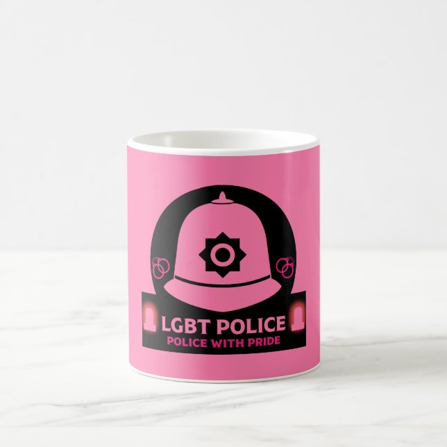  LGBT+ Gay Pride Police Magic Mug (Center)