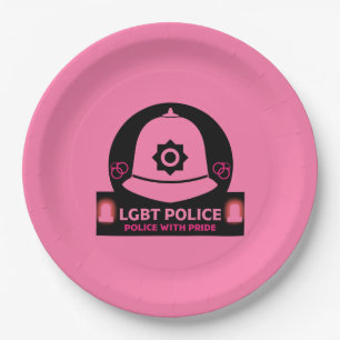 LGBT+ Gay Pride Police Paper Plate