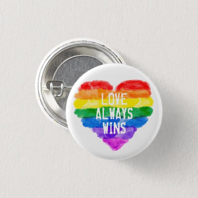 LGBT Gay Pride Rainbow 3 Cm Round Badge (Front & Back)