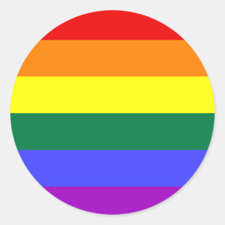 LGBT Gay Pride Rainbow Classic Round Sticker