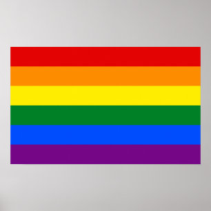LGBT Gay Pride Rainbow Flag Poster