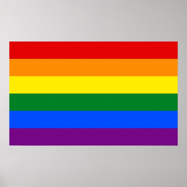 LGBT Gay Pride Rainbow Flag Poster (Front)