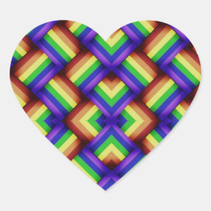 LGBT Gay Pride Rainbow Flag Pride Party Heart Sticker