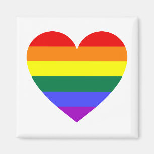 LGBT Gay Pride Rainbow Heart Magnet