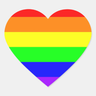 LGBT Gay Pride Rainbow Heart Sticker