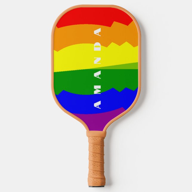 LGBT Gay Queer Pride Celebration Pickleball Paddle (Front)