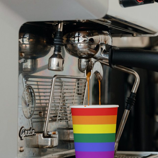 LGBT Gay Rainbow Pride Flag Coffee Paper Cups (LGBT Gay Rainbow Pride Flag Coffee Paper Cups from Ricaso. Great for pride events or a fun party)