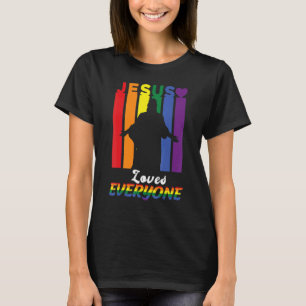 Lgbt Gay Rights Jesus Loves Everyone Pride Graphic T-Shirt