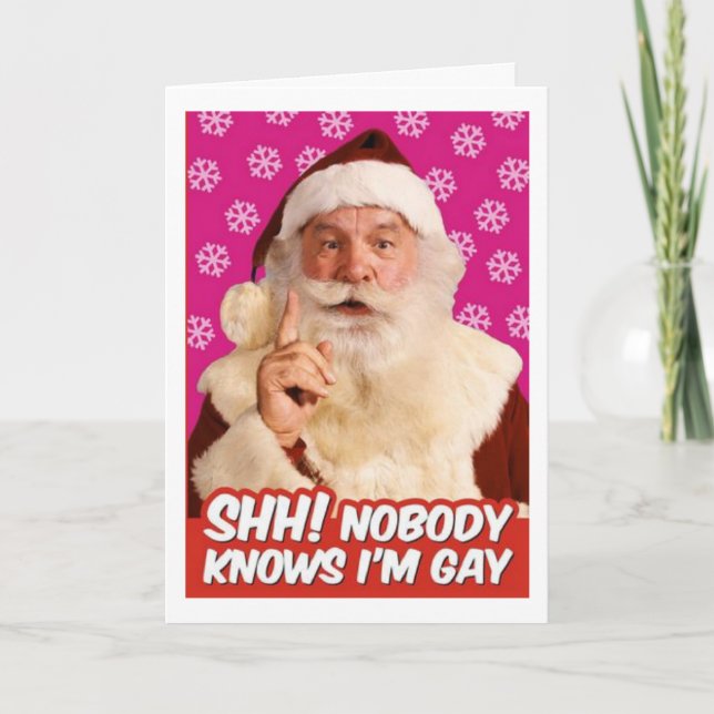 LGBT Gay Santa Card for Christmas (Front)