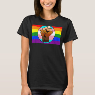 Lgbt Gay Trans Pride Blm Fist Flag T-Shirt