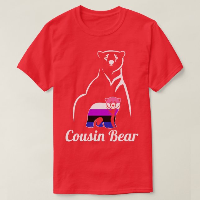 LGBT Genderfluid Cousin Bear Genderfluid Pride Fla T-Shirt (Design Front)