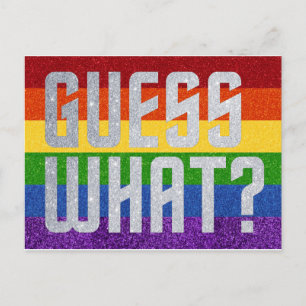 LGBT Glitter Guess What? Coming Out Card