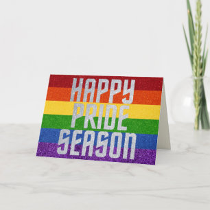 LGBT Glitter Happy Pride Season Card