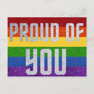 LGBT Glitter Proud Of You Card