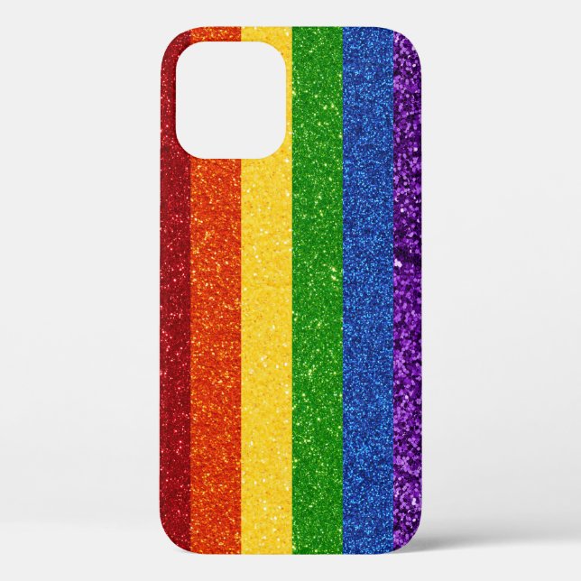 LGBT Glitter Rainbow Pride Flag Case-Mate iPhone Case (Back)