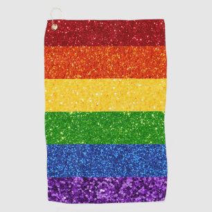 LGBT Glitter Rainbow Pride Flag Golf Towel