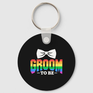 Lgbt Groom To Be Gay Lesbian Stag Party Rainbow  Key Ring