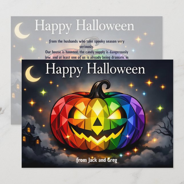 🎃🌈LGBT Halloween card (Front/Back)