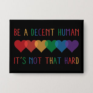 LGBT Heart Retro Be A Decent Human It's Not That