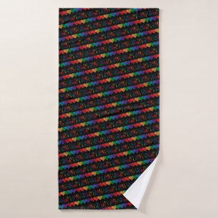 LGBT Heart Retro Be A Decent Human It's Not That Bath Towel