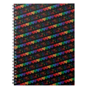 LGBT Heart Retro Be A Decent Human It's Not That Notebook