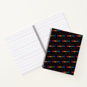 LGBT Heart Retro Be A Decent Human It's Not That Notebook