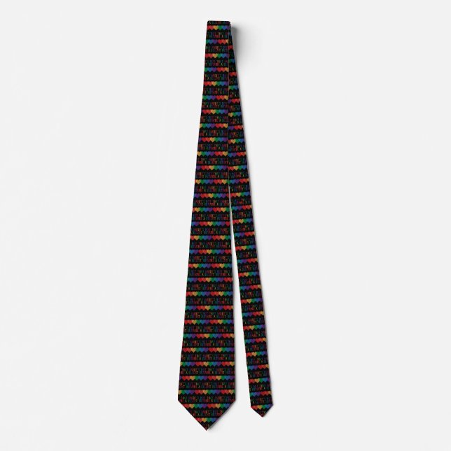 LGBT Heart Retro Be A Decent Human It's Not That Tie (Front)