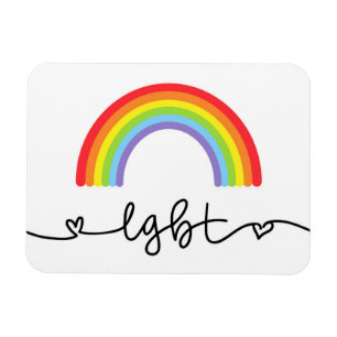 LGBT Hearts & Rainbows Magnet