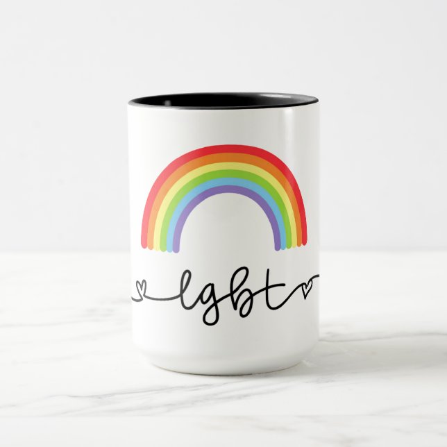 LGBT Hearts & Rainbows Mug (Center)