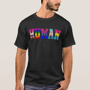 LGBT Human Flag LGBT Pride Month LGBTQ Rainbow T-Shirt