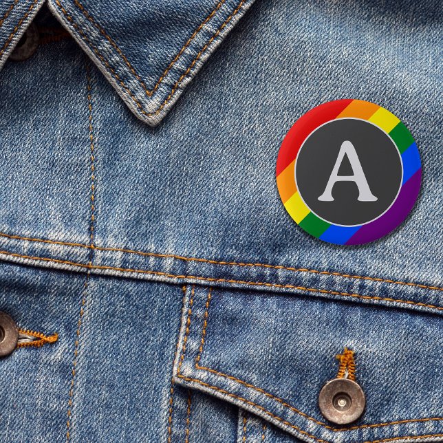 LGBT Initial Rainbow Pride Flag Button (Creator Uploaded)