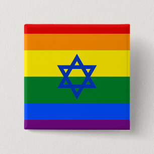 LGBT Israel 15 Cm Square Badge